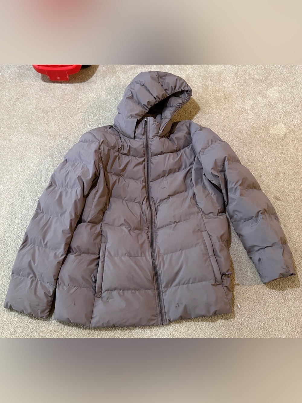32 Degrees Heat Taupe Hooded Puffer Jacket Size XL
